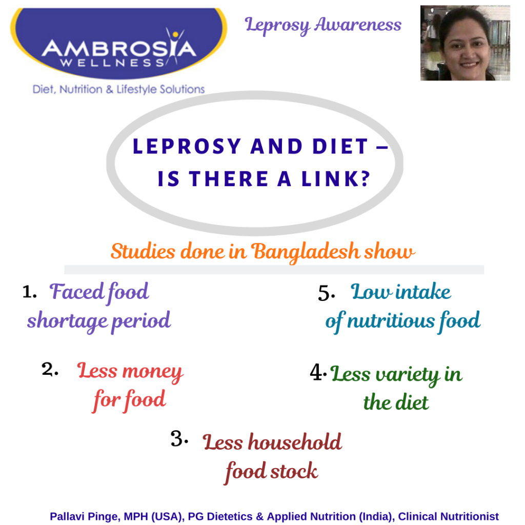 Leprosy and diet, foods and nutrition - Is there a link?